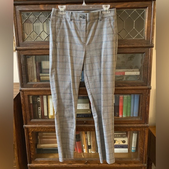 Ann Taylor Loft Plaid High-waisted Full-length Dress Pants - Picture 1 of 6